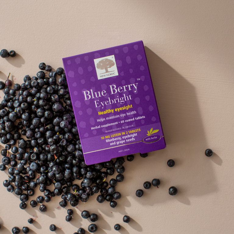 New Nordic Blue Berry™ Eyebright supplement with blueberries, helps maintain healthy eyes and vision