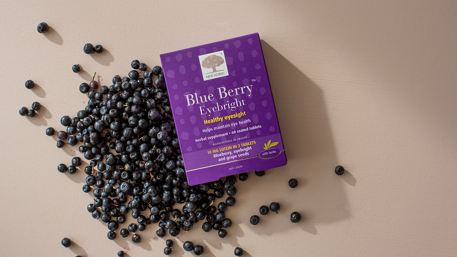New Nordic Blue Berry™ Eyebright with blueberries, helps maintain healthy eyes and vision.