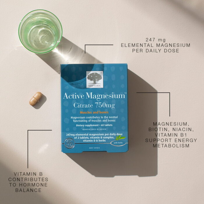 Benefits of Active Magnesium™ Citrate 750mg Tablets.