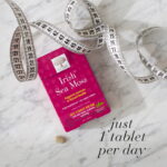 New Nordic Irish Sea Moss™ with a measuring tape and tablet on a light marble background.