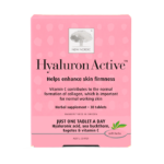 Image of New Nordic Hyaluron Active™ tablets, help maintain skin fullness and youthful radiance with hyaluronic acid and sea buckthorn.