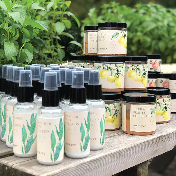 Small containers with test products