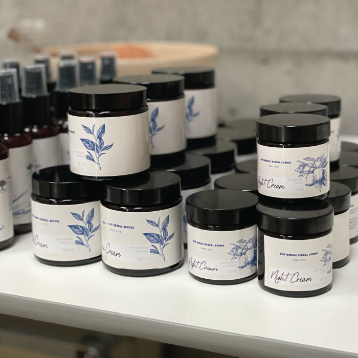 Small containers with test products