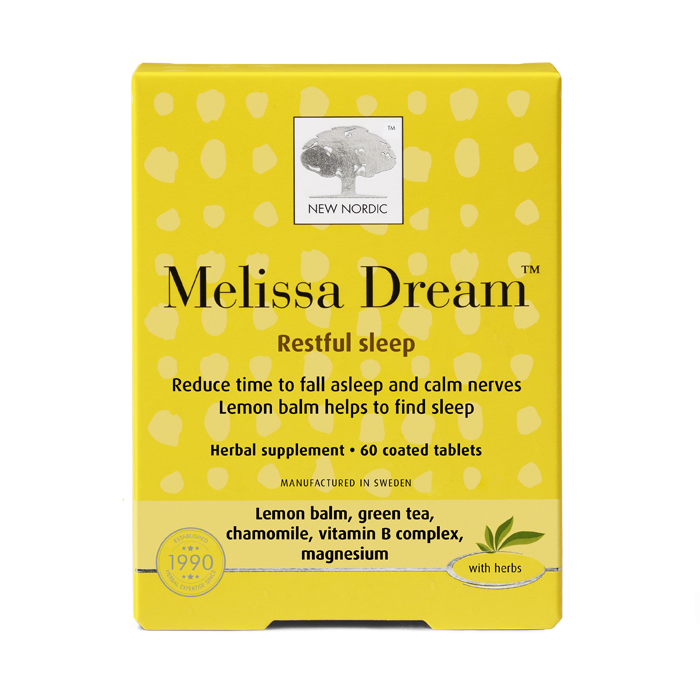 Front of Melissa Dream™ 100 tablet package.